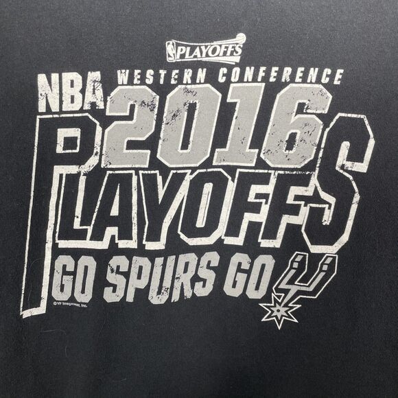 2016 NBA Playoffs San Antonio Spurs T-Shirt Size Large Black - Picture 4 of 8